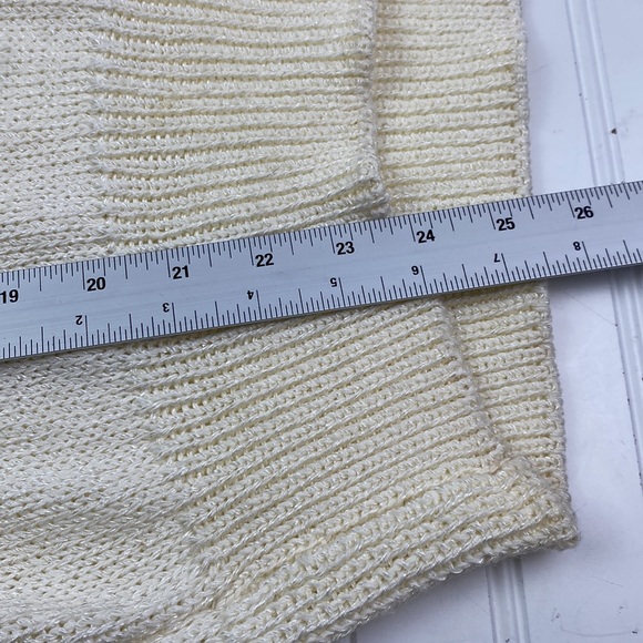 CeZanne Vintage 80s angora blend sweater in cream and brown M - Picture 10 of 11